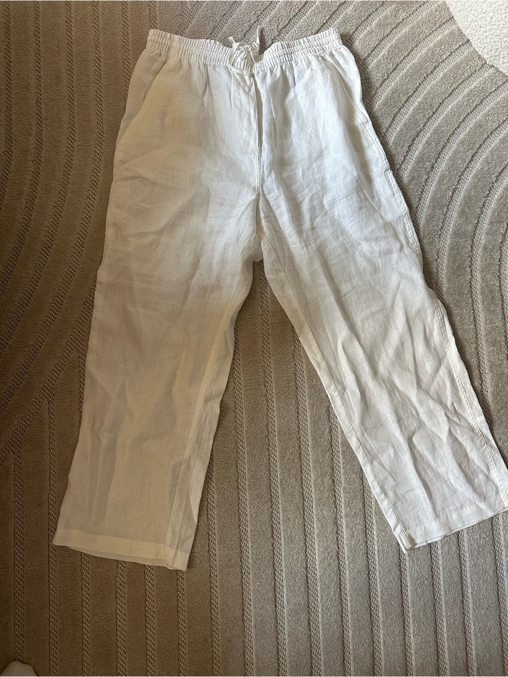 Banana Republic White Linen Pants